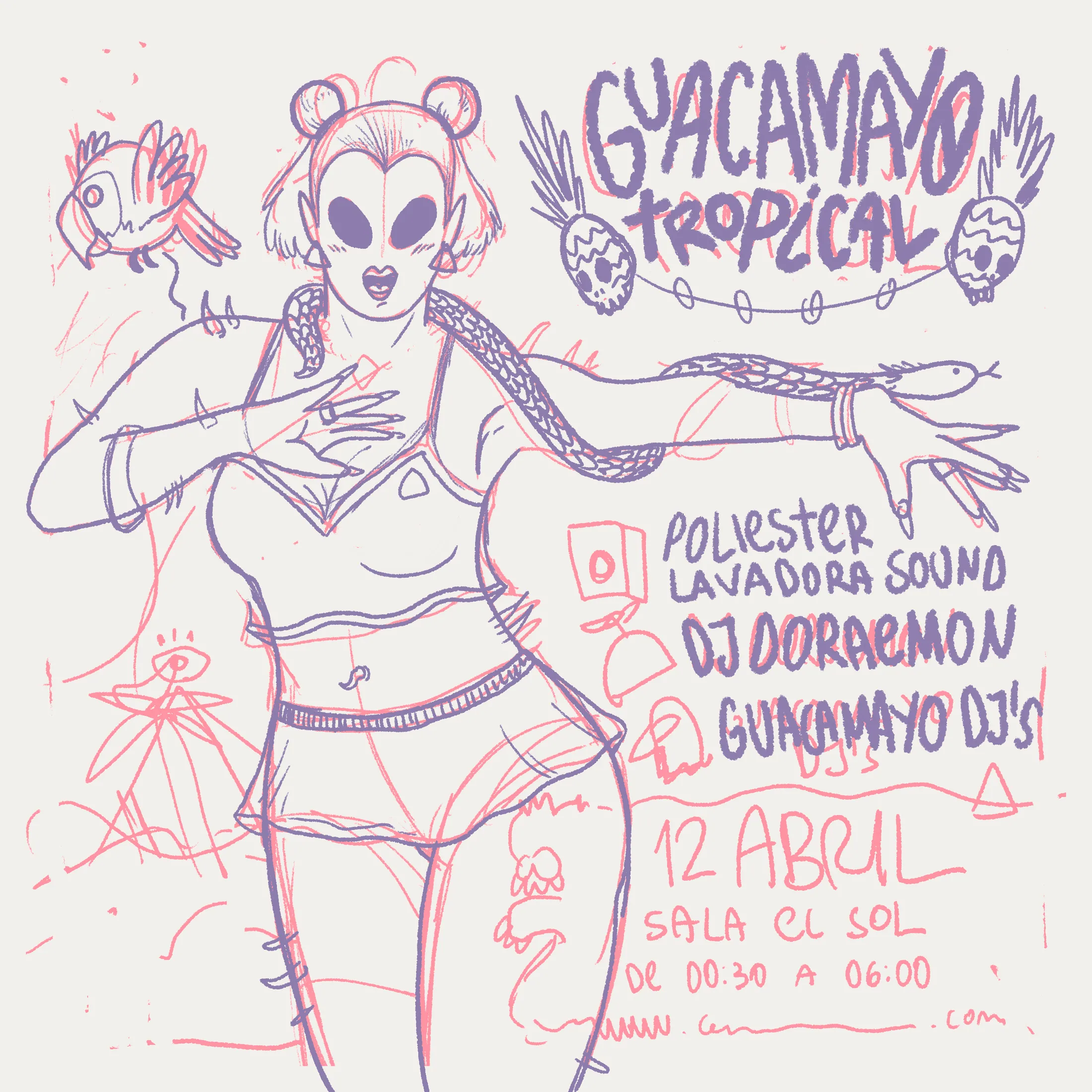 guacamayo 01 — Guacamayo Flyer sketch 2